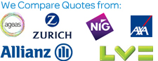 Compare quotes from zurich, allianz, aviva, axa, liverpool victoria, agaes, MMA